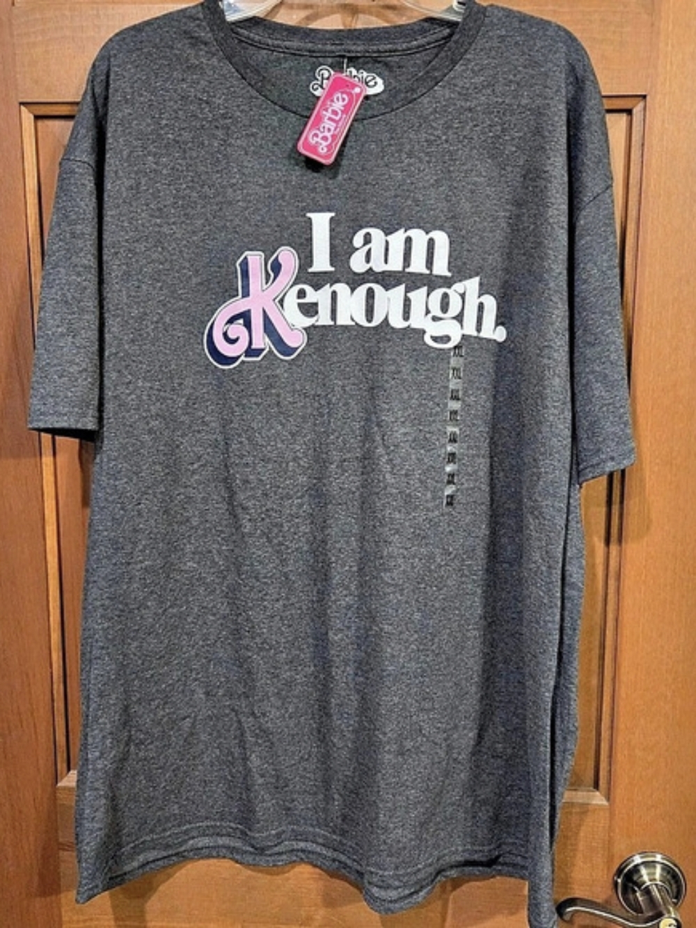 Barbie The Movie I Am Enough Graphic Tee Gray XXL NWT